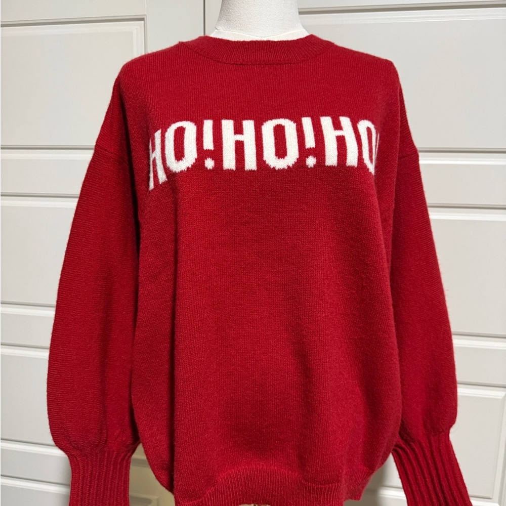 Mello Festive Red Crew Neck Sweater